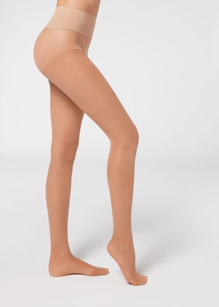 Women Organic 3294 Nude 4 - Natural Calzedonia Sheer Tights Essentially Invisible 40 Denier Sheer Tights