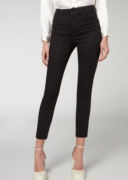 3293 Black Denim Jeans Calzedonia Women Purchase Super Flex Denim High Waist Superskinny Jeans