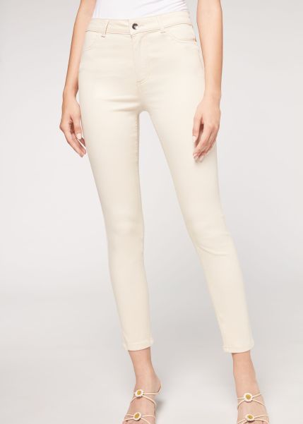 4592 White Push-Up And Soft Touch Jeans Exclusive Jeans Women Calzedonia