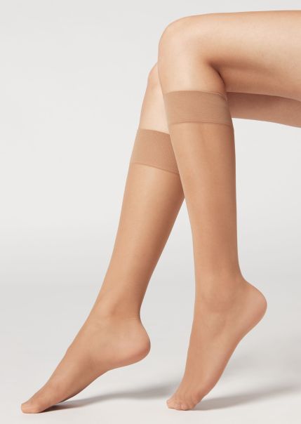 20 Denier Comfort Cuff Knee-Highs 009 Nude 6 - Elixir/Caramel Calzedonia Long Socks Online Women