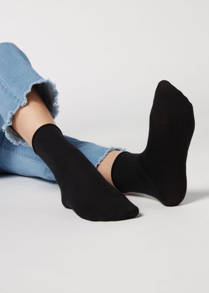 Short Socks Wool And Cotton Short Socks Shop Calzedonia Women 019 Black