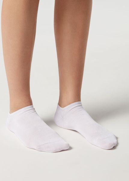 Cheap Unisex Cotton No-Show Socks No-Show Socks Calzedonia 001 White Women