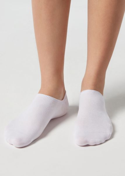 Women 001 White No-Show Socks Unisex Cotton No-Show Socks Calzedonia Intuitive