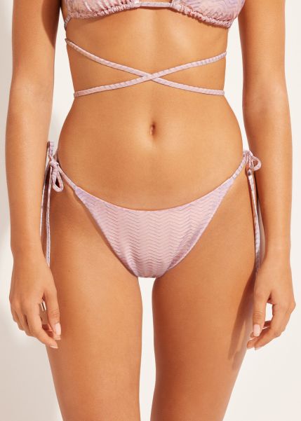 Calzedonia Women 912C 3D Metallic Skin Brazilian String Swimsuit Bottom Metallic Skin Bikinis Secure