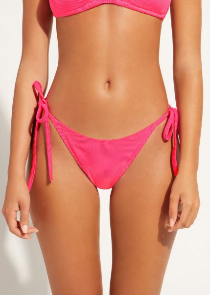 Calzedonia High Cut V-Shaped Brazilian Swimsuit Bottom New York Bikinis 824C Electric Pink Women Flexible