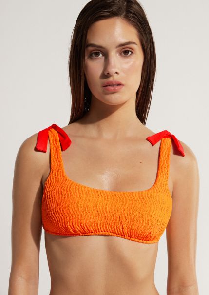 Women Bikinis Limited Time Offer Calzedonia Swimsuit Tank Top Mykonos 533C Neon Orange