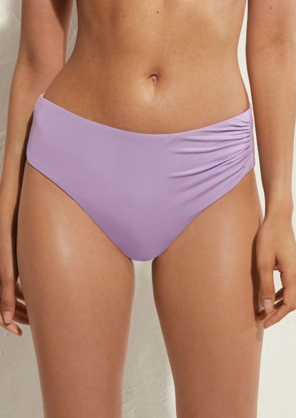 Bikinis Calzedonia High Waist Swimsuit Bottom Indonesia 474C Fresh Lilac Women Discounted