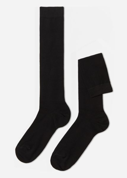 Men 019 Black Calzedonia Cost-Effective Long Socks Men’s Warm Cotton Long Socks