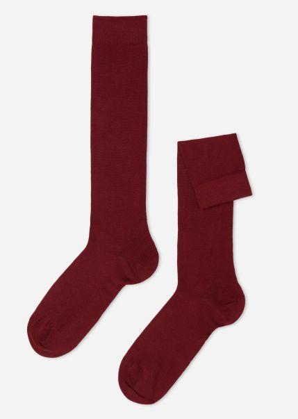 Streamlined Men’s Warm Cotton Long Socks Long Socks 958 Rhubarb Red Calzedonia Men
