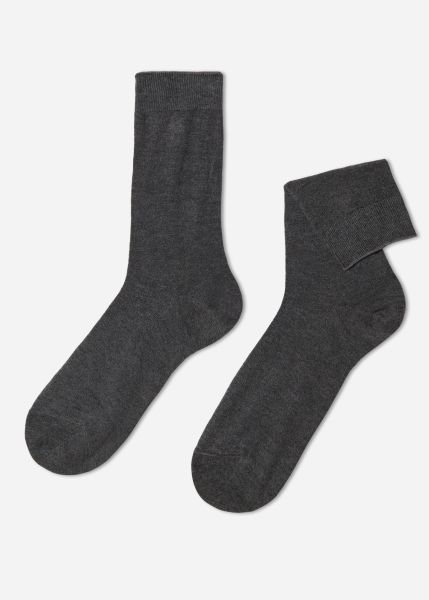 Men’s Crew Socks With Cashmere Calzedonia Men 042 Mid Grey Blend Online Crew Socks