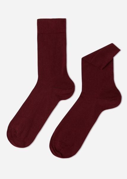 Quick Calzedonia Men Crew Socks Men’s Warm Cotton Crew Socks 958 Rhubarb Red