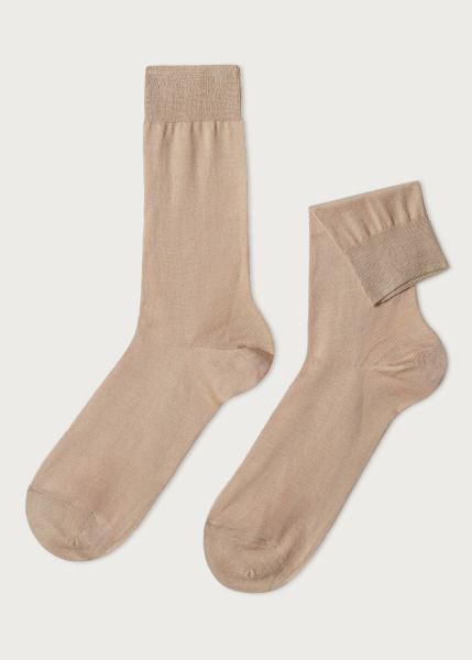 Crew Socks Calzedonia Men High-Quality 599 Dust Men’s Lisle Thread Crew Socks