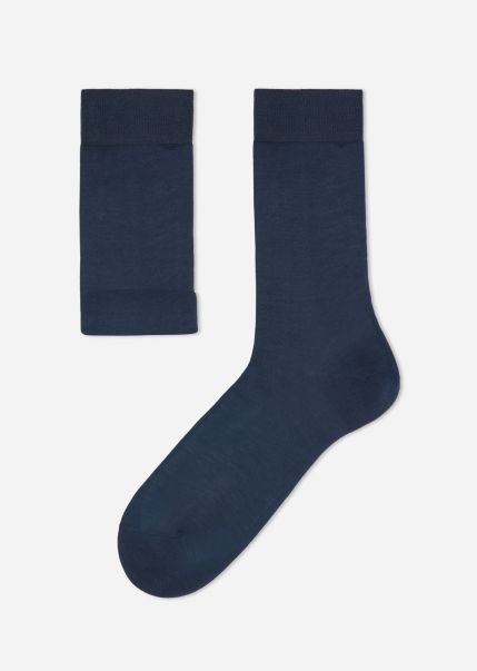 Men’s Lisle Thread Crew Socks Men Advanced 870 Light Gray Blue Calzedonia Crew Socks