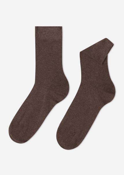 Men Crew Socks 9620 Marrone Legno Melange Bargain Calzedonia Men’s Warm Cotton Crew Socks