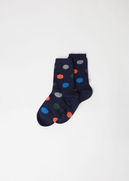 Kids’ Polka Dot Short Socks 9423 Blue Dot Exclusive Offer Short Socks Calzedonia Kids