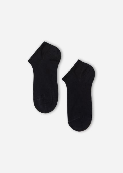 Calzedonia Easy-To-Use 016 Blue Children's Light Cotton Ankle Socks Short Socks Kids